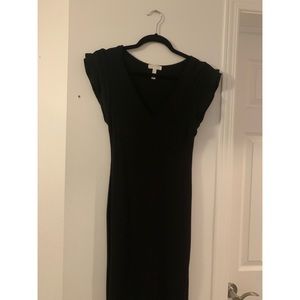 Leith ribbed black dress